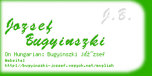 jozsef bugyinszki business card